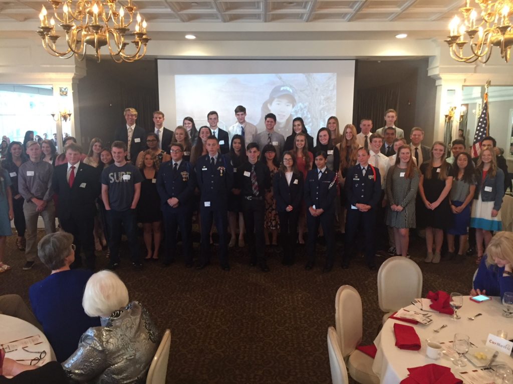Spirit of American students group at the awards luncheon